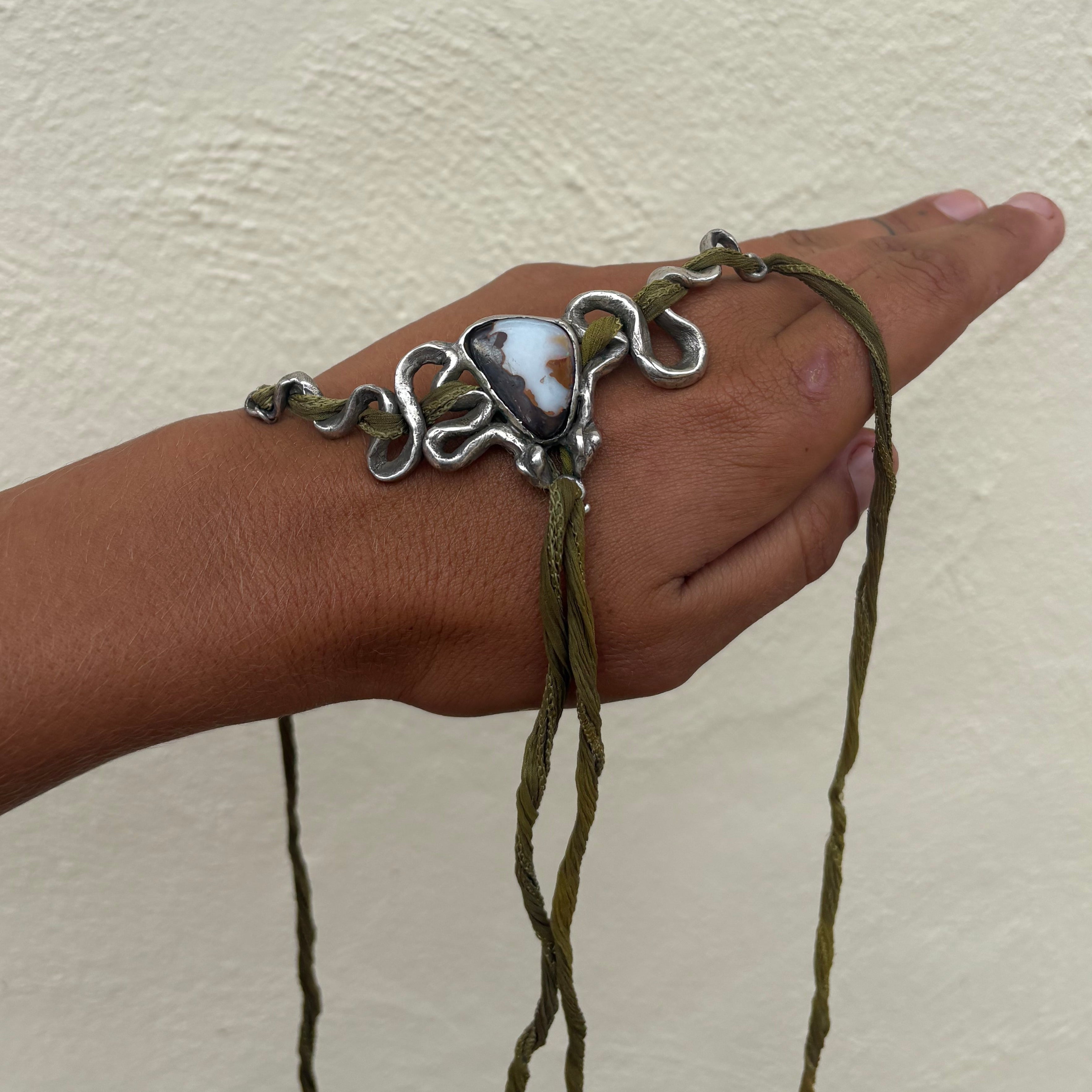Twin Serpent Opal Necklace
